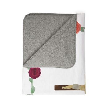 St. Therese of Lisieux Sherpa Fleece Walkable Rosary Decade Blanket - Image 3
