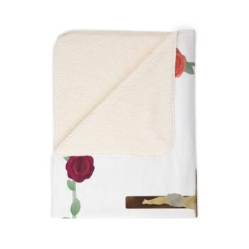 St. Therese of Lisieux Sherpa Fleece Walkable Rosary Decade Blanket - Image 6